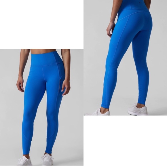 Athleta Rainer Tight Leggings Size 2X Blue Reflective Pants NWT! - Picture 16 of 16